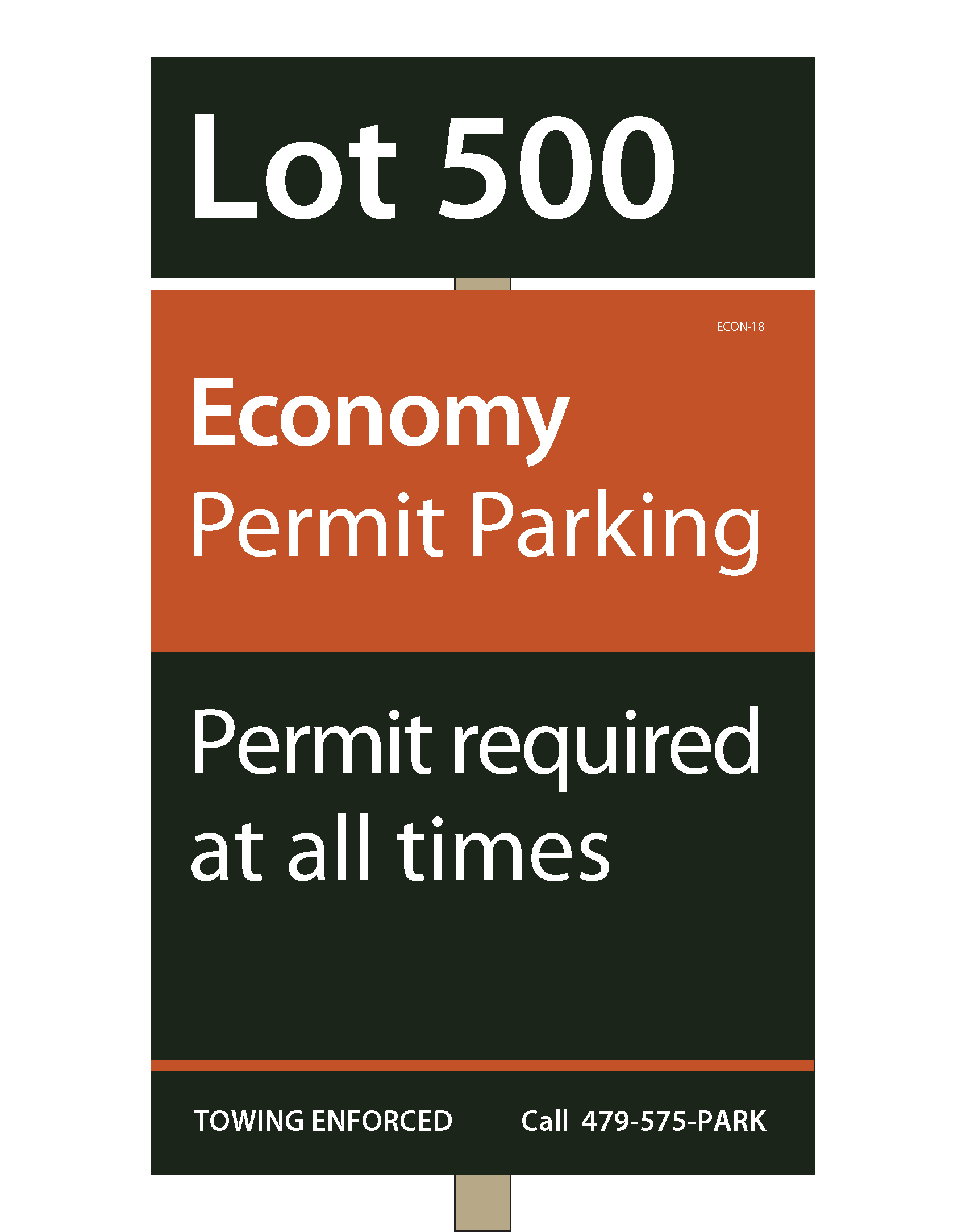 Example of a Economy Parking Sign